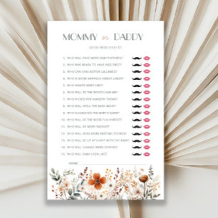 Terracotta Wildflower Baby Shower Mummy or Daddy