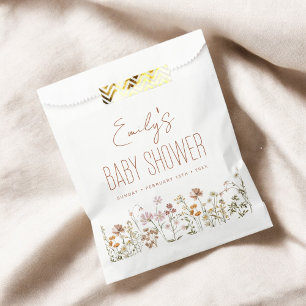 Terracotta Wildflower Boho Baby Shower In Bloom Favour Bag