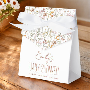 Terracotta Wildflower Boho Baby Shower In Bloom Favour Box