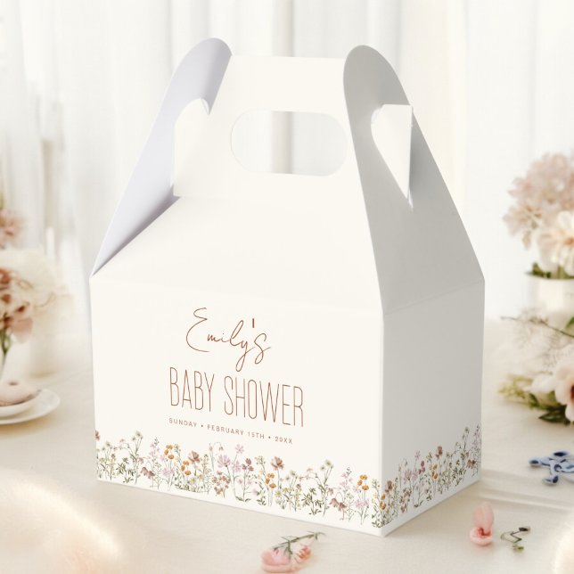 Terracotta Wildflower Boho Baby Shower In Bloom Favour Box (Creator Uploaded)