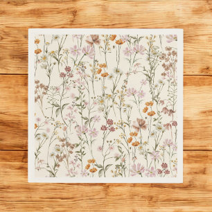 Terracotta Wildflower Boho Baby Shower In Bloom Napkin