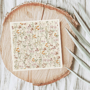 Terracotta Wildflower Boho Baby Shower In Bloom Napkin