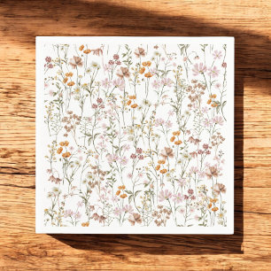 Terracotta Wildflower Boho Baby Shower In Bloom Napkin