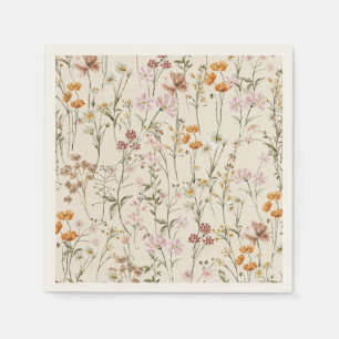 Terracotta Wildflower Boho Baby Shower In Bloom Napkin