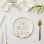 Terracotta Wildflower Boho Bridal Shower In Bloom  Paper Plate<br><div class="desc">Celebrate your bridal shower with a touch of bohemian beauty with our Wildflower Boho Bridal Shower Napkins. These high-quality plates feature a stunning wildflower design that will add a touch of whimsy and elegance to your special event. The soft, absorbent material is perfect for keeping guests comfortable and clean throughout...</div>