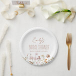 Terracotta Wildflower Boho Bridal Shower In Bloom Paper Plate<br><div class="desc">Celebrate your bridal shower with a touch of bohemian beauty with our Wildflower Boho Bridal Shower Napkins. These high-quality plates feature a stunning wildflower design that will add a touch of whimsy and elegance to your special event. The soft, absorbent material is perfect for keeping guests comfortable and clean throughout...</div>