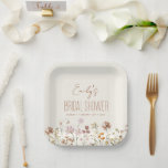 Terracotta Wildflower Boho Bridal Shower In Bloom Paper Plate<br><div class="desc">Celebrate your bridal shower with a touch of bohemian beauty with our Wildflower Boho Bridal Shower Napkins. These high-quality plates feature a stunning wildflower design that will add a touch of whimsy and elegance to your special event. The soft, absorbent material is perfect for keeping guests comfortable and clean throughout...</div>