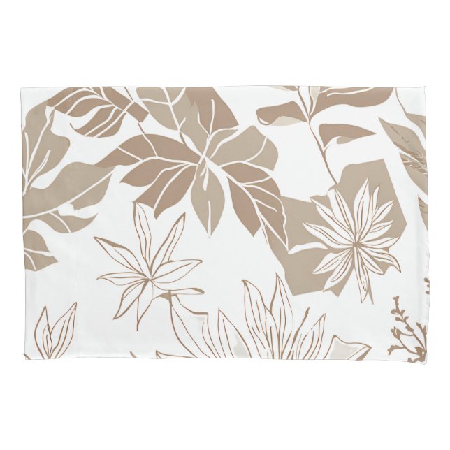 Terracotta Wildflower Boho Rustic Eclectic Style Pillowcase (Front)