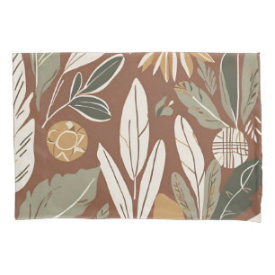 Terracotta Wildflower Boho Rustic Eclectic Style Pillowcase