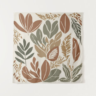 Terracotta Wildflower Boho Rustic Eclectic Wall  Tapestry