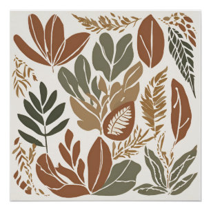 Terracotta Wildflower Boho Rustic Spring Wall Art