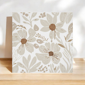Terracotta Wildflower Boho Rustic Spring Wall Art