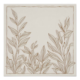 Terracotta Wildflower Boho Rustic Spring Wall Art