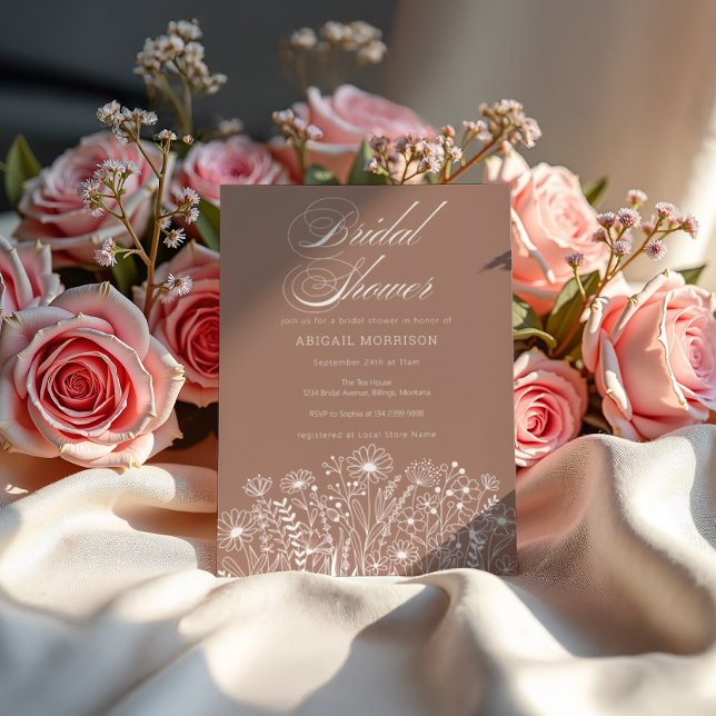 Terracotta Wildflower Bridal Shower Invitation (Creator Uploaded)