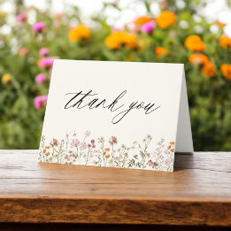  Terracotta Wildflower Bridal Shower Thank You Card