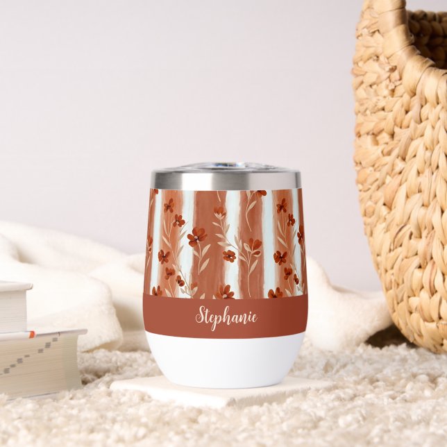 Terracotta Wildflower Monogram Boho  (Living Room (Rotated))