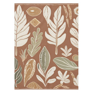 Terracotta Wildflower Rustic Boho Spring Decor Tablecloth