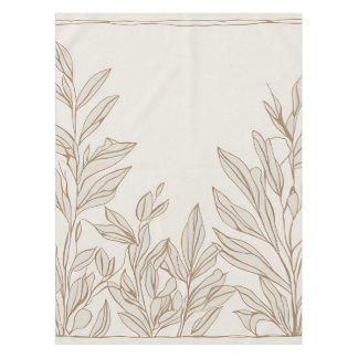 Terracotta Wildflower Rustic Boho Spring Decor Tablecloth