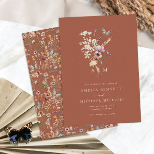 Terracotta Wildflower Save The Date