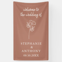 Terracotta Wildflower Wedding Banner