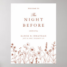 Terracotta Wildflower Welcome to the Night Before