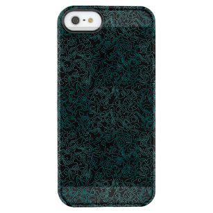 Terrain pattern green 01b Two-Tone Clear iPhone SE/5/5s Case