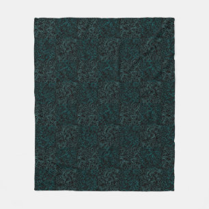 Terrain Pattern Green 01bx4.Black Fleece Blanket