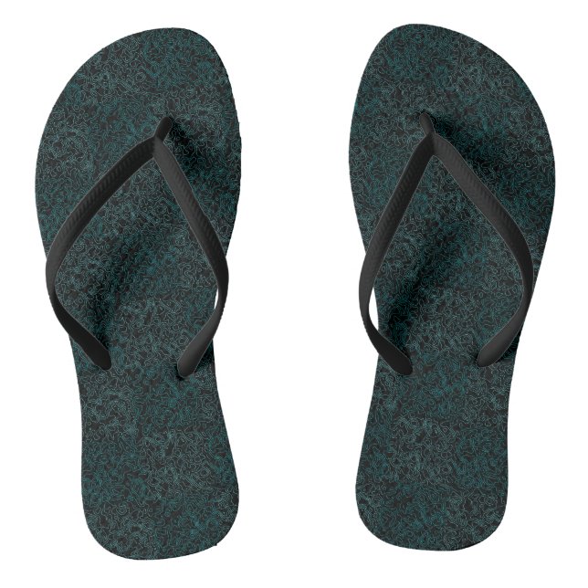 Terrain Pattern Green 01bx4.Black Thongs (Footbed)