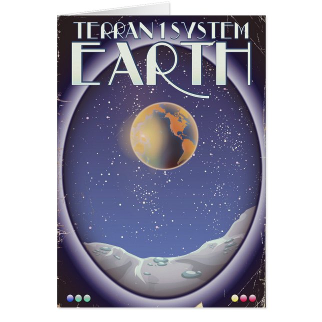 Terran 1 System Earth sci-fi travel poster (Front)