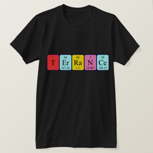 Terrance periodic table name shirt (Design Front)