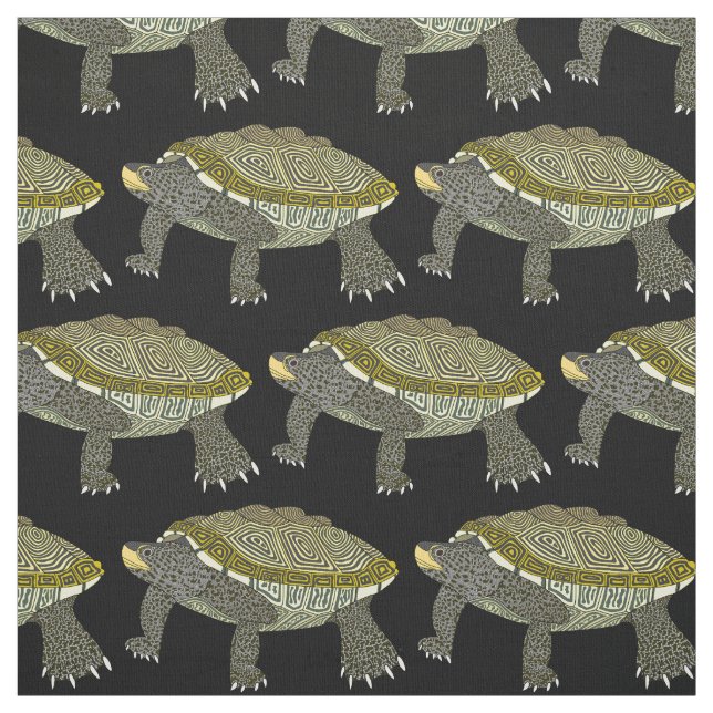 Terrapin (black) - Pima Cotton Fabric (Swatch)