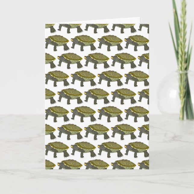 Terrapin (pattern white) - Greeting Card (Front)