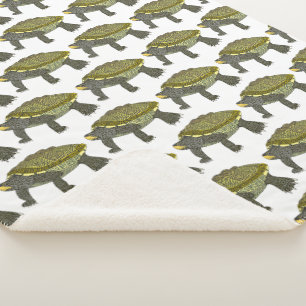 Terrapin (pattern white) - Sherpa Blanket