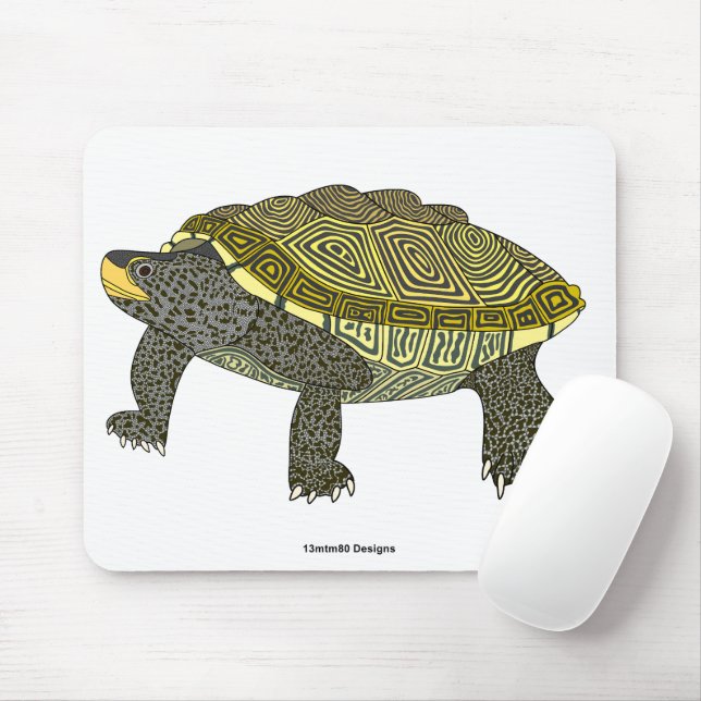 Terrapin (white) - Mouse Pad (With Mouse)