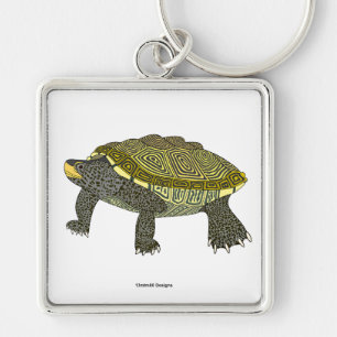 Terrapin (white) - Square Premium Keychain