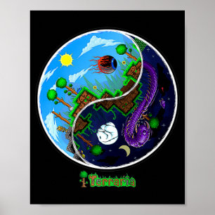 Terraria Night And Day T Shirt  Poster