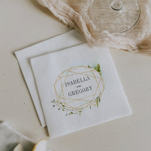 Terrarium Botanical Personalised Wedding Napkin