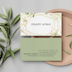 Terrarium Geometric Botanical Business Card
