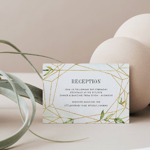 Terrarium Wedding Reception Enclosure Card