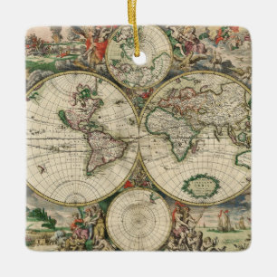 Terrarum Orbis Tabula Ceramic Ornament