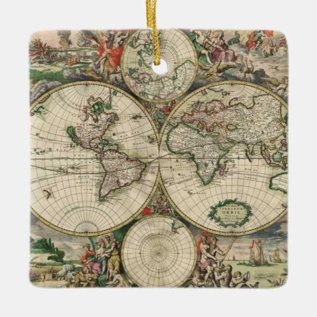 Terrarum Orbis Tabula Ceramic Ornament (Front)