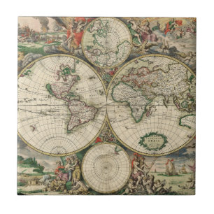Terrarum Orbis Tabula Ceramic Tile