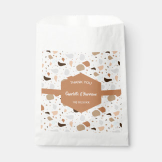 Terrazzo Abstract Modern Wedding Favour Bag