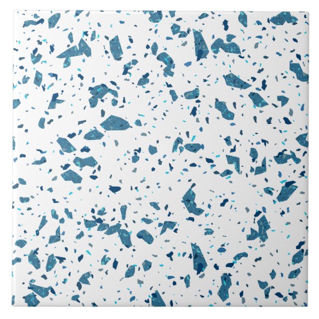 Terrazzo Abstract  Pattern  Ceramic Tile (Front)