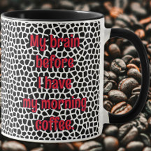 Terrazzo-Black-Funny Mug for Coffee Lover