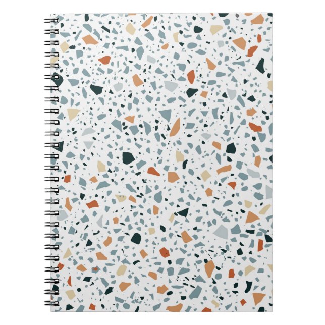 Terrazzo floor marble seamless hand crafted patter notebook (Front)