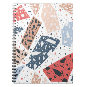 Terrazzo floor marble seamless hand drawn pattern notebook