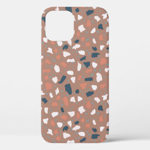 Terrazzo flooring seamless pattern. Vintage stone, iPhone 12 Case