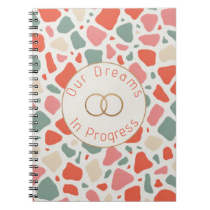 Terrazzo & Gold Wedding Modern & Fun Celebration Notebook