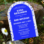 Terrazzo Hand Drawn Custom Bar Bat Mitzvah Arch Invitation<br><div class="desc">Perfect card to announce a bat mitzvah, bar mitzvah or other Jewish celebration! Hand made in pencil terrazzo pattern for you on the front and back side! FULLY CUSTOMIZABLE! Click on “Personalise” above to edit the text. Click "edit using design tool" to adjust the fonts, colours and placements and to...</div>